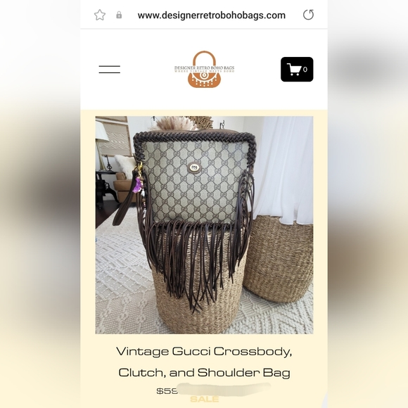 🔥SOLD🔥Louis Vuitton Authentic Gucci Boho Fringe Handbag Bag Louis Vuitton - Picture 2 of 14